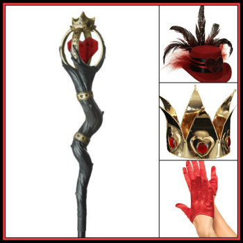 Red Queen Costume Accessories  Deluxe Theatrical Quality Adult